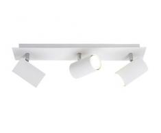 Trio Leuchten Trio 802400301 Marley Faretto, 3x35 Watt, Bianco, 48x9x15 cm GU10