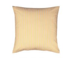 Fleuresse 703365 Fb. - Federa cuscino Nevada, 80 x 80 cm, fantasia a righe, colore 4: terracotta/bianco