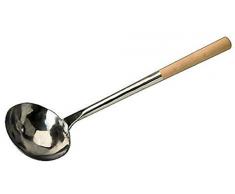 JADE TEMPLE 17062Â Mestolo per Wok, Rotondo, Acciaio Inossidabile, Argento, 57Â x 35Â x 41Â cm