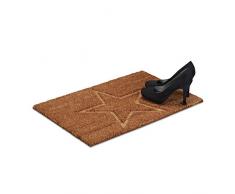 Relaxdays Stella Zerbino Ingresso Casa, PVC, Beige, 50 x 65 cm