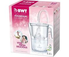 BWT Vida Elettronica - Caraffa filtrante per Acqua con magnesio 2,6 l Timer Bianco, Confezione da 1