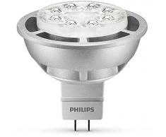Philips Faretto LED 8 W GU5.3 dimmerabile (ricambio per faretto alogeno 50 W GU5.3 MR16), colore: bianco caldo, Sintetico, Silver, GU5.3, 8 wattsW 240 voltsV