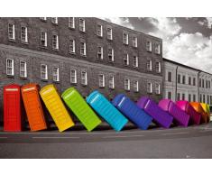 1art1 Empire 346575 Poster London Phoneboxes Falling 91,5 x 61 cm