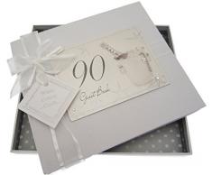 Cotone Bianco Carte Erinnerungsalbum per 90 Anni, per Lo Champagne Secchio e Libro degli Ospiti