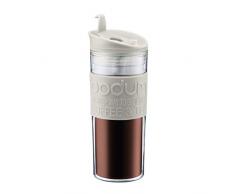 Bodum 11101Â âÂ 913Â Travel Mug, 0.45Â l tazza da viaggio plastica 8Â x 8Â x 20,8Â cm, Bianco