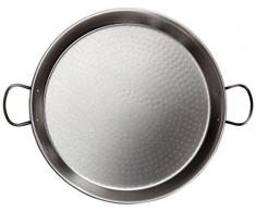 La Valenciana - Tegame per Paella in Acciaio Inox 18/10, Nero, 30 cm