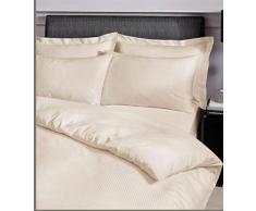 Catherine Lansfield - Lenzuolo matrimoniale con angoli, righe satinate, letto king, colore: panna