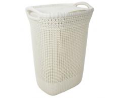 Curver Knit Portabiancheria - 57 Lt - 45X34X61H Bianco