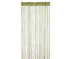 Home Fashion - Tenda di Fili in Tessuto Jacquard, 150 x 245 cm Verde