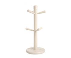 T G Woodware-& Colonial Home-Supporto ad Albero per Appendere Tazze Mug, Colore: Crema, 6 Ganci