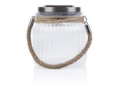 Ranex GTS-001-DT Lampada Solare da Giardino Sensore Giorno/Notte Barattolo LED Incluso, Bianco