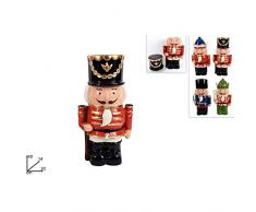 Due Esse Barattolo Natalizio Personaggio lo Schiaccianoci Generale, Ceramica, Multicolore, 40 cm