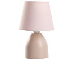 Onli Nano Lampada da Tavolo E14, Rosa, 13 cm x h 19 cm, metallo;stoffa