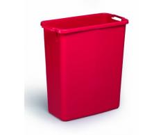 Durable - Cestino per i rifiuti da Ufficio, Rettangolare, capacità : 60 l Rosso