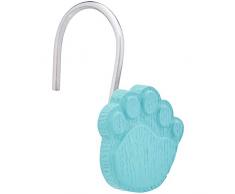 AmazonBasics - Ganci per tenda da doccia per bambini, a forma di zampa, 9 UnitÃ 