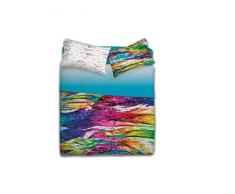 Gabel Colors Wall Lenzuolo Copriletto Una Piazza e Mezza, Multicolore, 180 x 290 cm