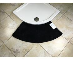 Cazsplash - Tappetino da Doccia Curvo, Piccolo, Microfibra, Nero, Medium
