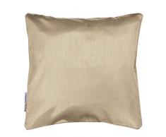 Douceur dIntérieur - Federa copricuscino con inserto Shantung Uni Shana, in poliestere, 40 x 40 cm, Poliestere, lino, 40x1x40 cm