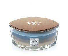 Woodwick Ellipse Trilogy Candela Profumata con Stoppino Scoppiettante, Fuga in Barca Fino A 50 Ore, 19 x 12 x 9.2 cm