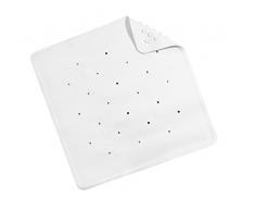 Croydex - Tappetino doccia antibatterico in gomma naturale, 53 x 53 cm, colore: Bianco