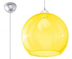 Sollux Lighting Ball - Lampadario in vetro, colore: Giallo cromato