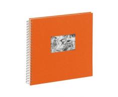 Pagna 13938-09 - Album spiralato con passepartout in cartoncino Fotografico Bianco e Rilegatura in Tela, 310 x 320 mm, 40 Pagine, Colore: Arancione