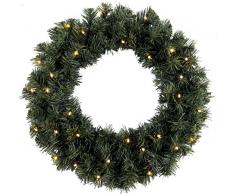 Stella LED corona di abetedi Ottawa, illuminato, LED bianco caldo 30 esterni, box trasformatore, diametro 50 cm 612-50