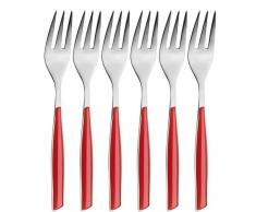 BUGATTI Set 6 forchette Dolce Glamour Rosso