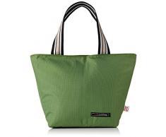 Iris, Borsa Tote portapranzo, in Tessuto e Poliestere 33x14x23 cm Verde