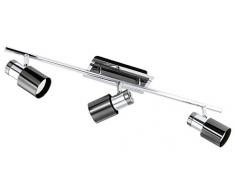 EGLO 30834 faretto Faretto dilluminazione da superficie Nero, Argento GU10 LED 15 W A+