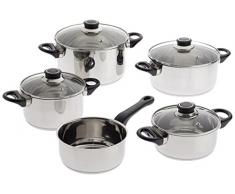 KrÃ¼ger SAP - Set di 5 pentole in Acciaio Inox