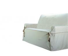 Eysa 3 Squares Puntilla - Copridivano universale non elasticizzato, 100% Cotone, Beige