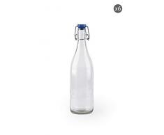 Excelsa Essential Set 6 Bottiglie Acqua, 1 Litro