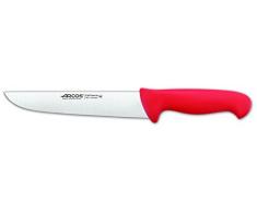 Arcos Serie 2900 - Coltello Scannare Coltello Macellaio Coltello Bistecca - Lama Acciaio Inossidabile Nitrum 210 mm - Manico Polipropilene Colore Rosso