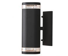 Konstsmide 7512-750 - Lampada da Parete Modena, 9 x 14,5 x 23,5 cm, 2 x 35 W, IP44, Alluminio Laccato, Colore: Nero Opaco