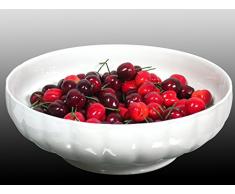 H&H Pengo 5060323 Coste Insalatiera, Porcellana, 23 cm, Bianco