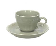 Tognana Charme Confezione 6 Tazze da caffÃ¨ con Piattini, Porcellana, Verde