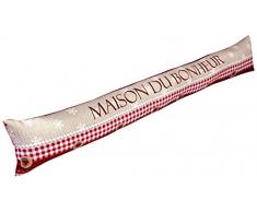 Nappes du Monde - Paraspifferi stampato per porta, motivo: Maison du Bonheur, in poliestere, 85Â x 15Â cm