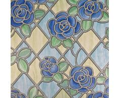 Venilia finestra schermo Vitro parete Ambert vetro pellicola decorativa adesiva speciale Schermo Pellicola da Finestra, senza ftalati, 45 cm X 2 m 54640 Pellicola Adesiva, PVC, Multicolore, 200 x 45 cm