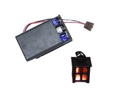 Alfred Kolbe Krippen AM 12-Set Accessori presepe, con Batteria a LED, da 4,5 V a Forma di Lanterna in Latta