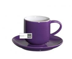 ASA 19000110 Coppa tazzine da caffÃ¨, 4 unitÃ , Ceramica, 5,80 x 5,60 cm, Viola/Bianco