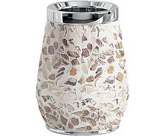 Gedy Marina portaspazzolini, Ceramica, Beige, 8,5Â x 8,5Â x 11,3