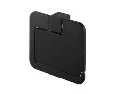 Bisk 02961 - Portarotolo per Carta igienica della Linea Futura Finished, 13,3 x 3 x 12 cm, Colore: Nero