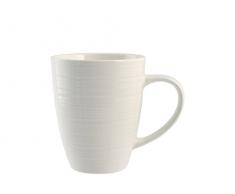 H&H Grey Confezione 2 Mug, Bone China, Bianco, 2 unitÃ 