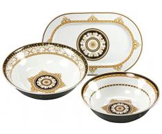 Creatable - Set di Piatti da Portata Majestosa, 3 Pezzi, Colore: Nero