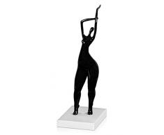 Arte dal Mondo E4615PB Appagamento Piccolo Scultura, Resina, Nero