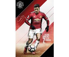 GB Eye Ltd, Manchester United, Sanchez 17/18, maxi poster, 61 x 91.5 cm, in legno, diversi, 65 x 3.5 x 3.5 cm