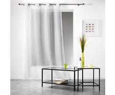 Douceur dIntérieur 1624233 - Tenda con occhielli, velo, ceramica, bianco, 140 x 240 cm