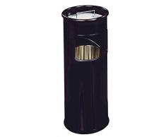 Durable 333001 Posacenere a Colonna con Sabbia e Cestino, Acciaio Verniciato, 620x260 mm, Nero