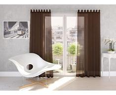 Splendid Collezione Diana - Tenda con Passanti, 140 x 245 cm, Colore Cioccolato
